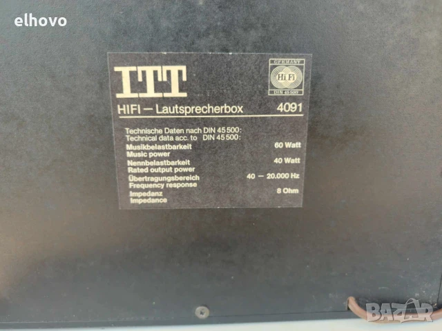 Тонколони ITT HIFI 4091, снимка 5 - Тонколони - 50849041