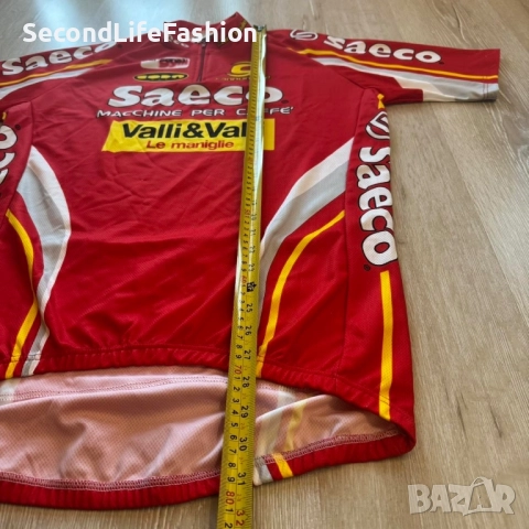 Мъжка колоездачна фланелка Saeco Valli Valli Cannondale, размер XXL, тениска за колоездене, снимка 4 - Спортна екипировка - 52658239