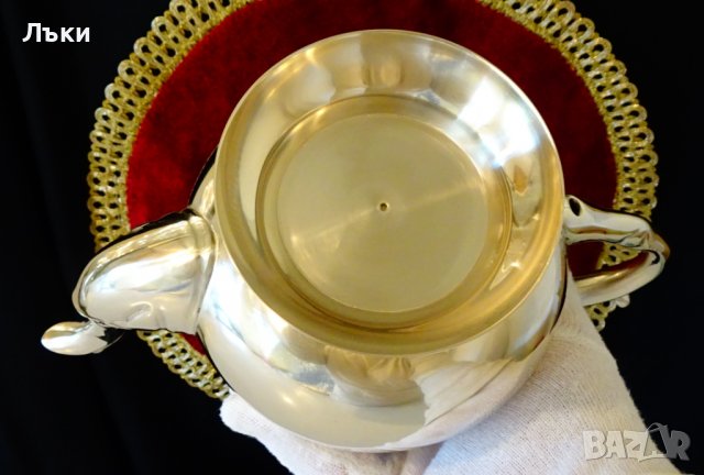 Английска кана,чайник,никелово сребро 940 гр. , снимка 8 - Антикварни и старинни предмети - 39182939