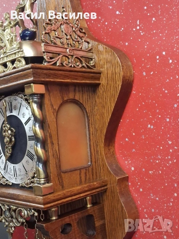 Продавам холандски часовник "Атлас" в перфектен вид, снимка 6 - Стенни часовници - 53439078