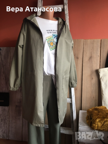 🧥 Тренч с качулка в свободна кройка👜 м/л/хл🥾, снимка 1