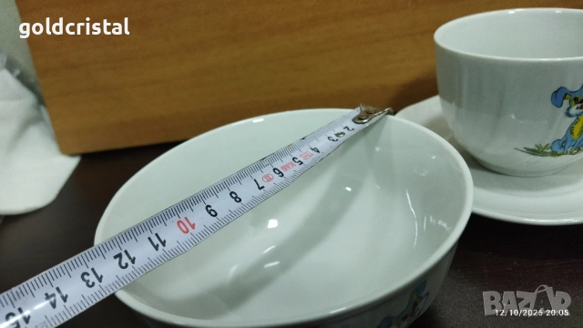 Стар български порцелан детски комплект за хранене , снимка 2 - Антикварни и старинни предмети - 52030928