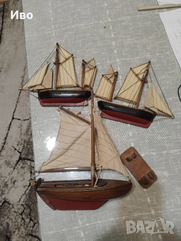 дървени кораби - 3 броя, снимка 4 - Антикварни и старинни предмети - 53660837