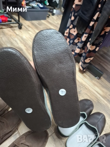Ръчно изработени мъжки мокасини и чехли за дома, снимка 4 - Мъжки чехли - 51930352