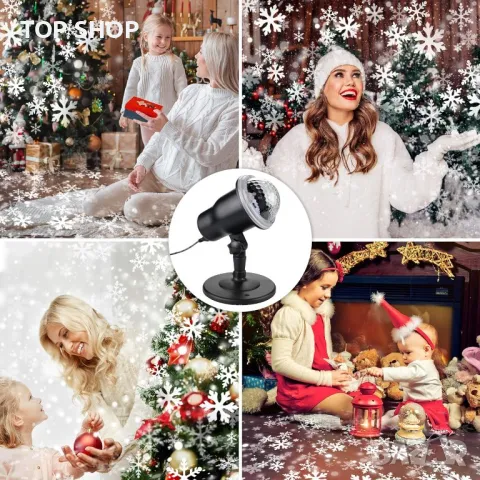 Коледен ЛЕД проектор- снежинки с дистанционно , снимка 10 - Пана - 49157079