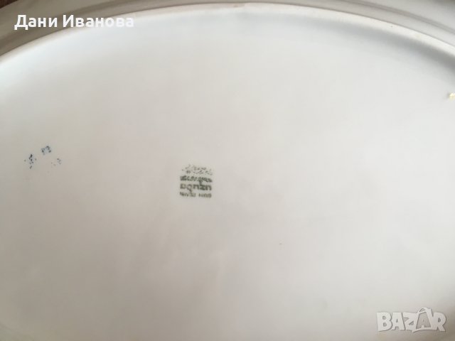 Сервиз 11 порцеланови чинии - 10 за основно ястие и една голяма елипса, снимка 9 - Чинии - 40377253