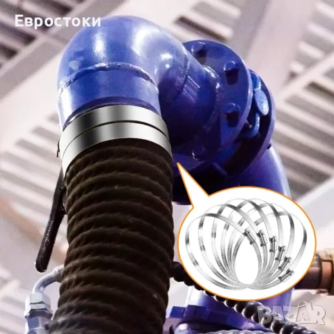 Цена: 5 лв. за комплект от 6 скоби MIAHART 4-инчови скоби за маркуч. Комплект от 6 броя регулируеми , снимка 3 - Други инструменти - 48550357