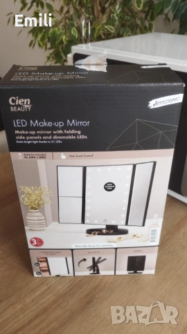 Козметично огледало с лед осветление, снимка 2 - Огледала - 53238104