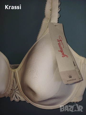 Бял сутиен Triumph  95 B нов, снимка 3 - Бельо - 52771243