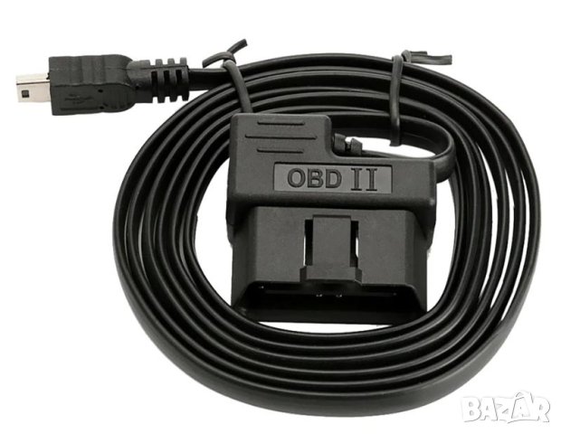 OBD2 към Mini USB Мъжко Автомобилно Захранване OBDII Зарядно Адаптер Конектор 1.8м 7PIN-a OBD Кабел, снимка 3 - Навигация за кола - 41586508