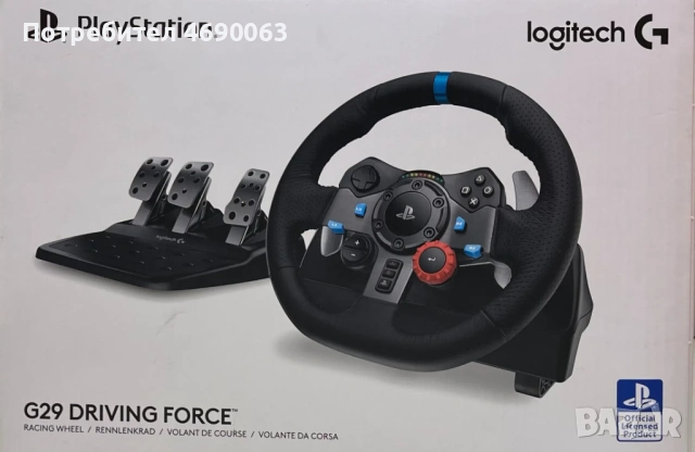 волан с педали Logitech G29, снимка 3 - Джойстици и геймпадове - 53782305