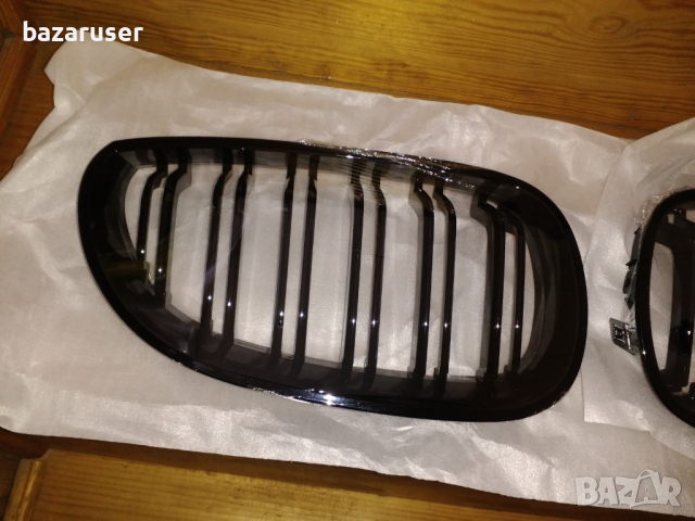 К-т решетка Бъбреци двойни E60 2003-09 черен пиано лак тип М5, снимка 4 - Аксесоари и консумативи - 44837998