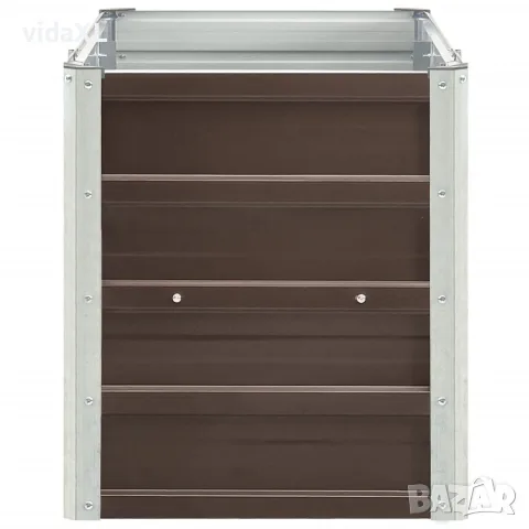 vidaXL Градинска висока леха поцинкована стомана 240x40x45 см кафява, снимка 5 - Саксии и кашпи - 56147601