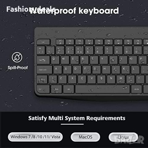 Нова Комбинирана безжична клавиатура и мишка бързи клавиши Подарък , снимка 3 - Клавиатури и мишки - 41955840