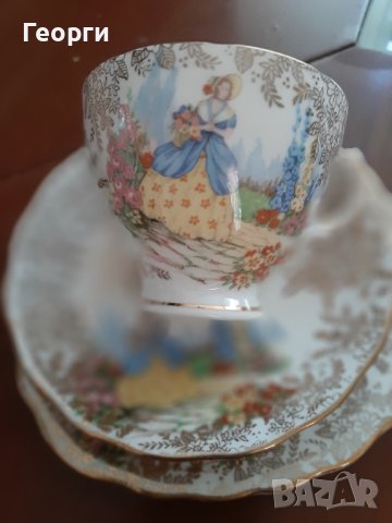Траен сет за чай,кафе -Дамата с кринолина, снимка 5 - Чаши - 42421944