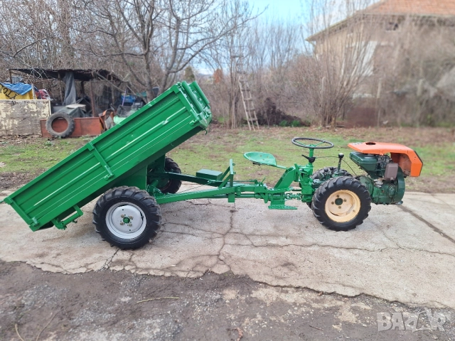 Мотоблок 4х4 с дифер.ремарке 13к.с. Lombardini, снимка 2 - Селскостопанска техника - 52638702