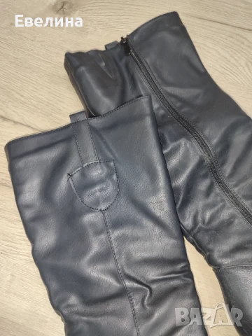 Дамски ботуши на нисък ток, черни Tendenz, номер 40, снимка 3 - Дамски ботуши - 50554393