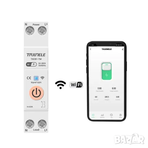 Многофункционален смарт WIFI електромер, прекъсвач, предпазител, снимка 2 - Друга електроника - 49910756