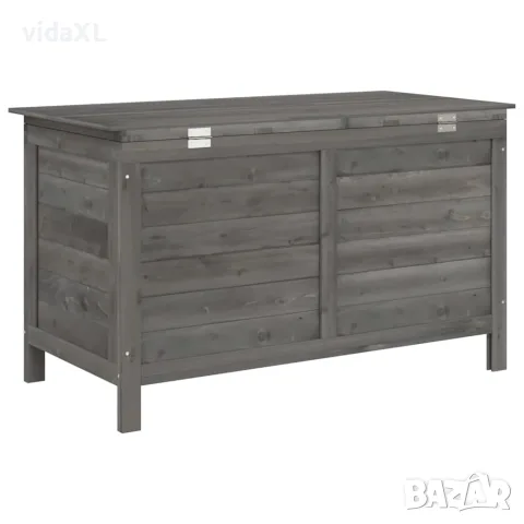 vidaXL Градинска ракла антрацит 99x49,5x58,5 см чам масив, снимка 6 - Ракли - 56147371