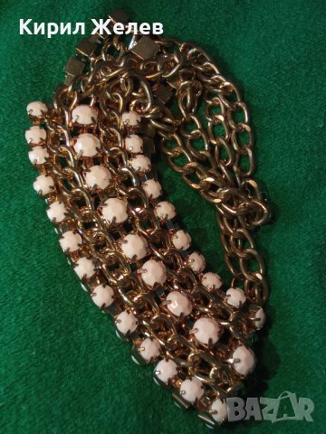 РАЗКОШНО КОЛИЕ ОГЪРЛИЦА КАМЪНИ ФАСЕТ ПОЗЛАТА 2360, снимка 10 - Колиета, медальони, синджири - 29767216