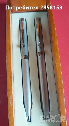 Луксозна дървена кутия с писалка и химикал F.Bartholdi-Italy, снимка 6 - Антикварни и старинни предмети - 49337379