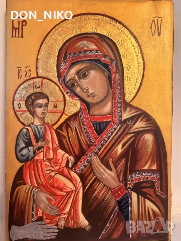 Икона на Света Богородица -Троеуручица, снимка 6 - Икони - 53227262