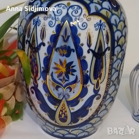 Руски порцелан ваза , снимка 3 - Вази - 53225644