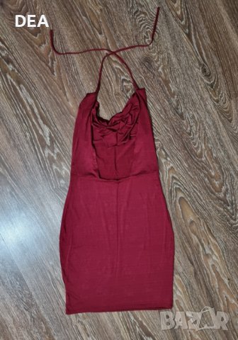 Червена рокля с гол гръб М-6 evro ПРОМОЦИЯ, снимка 4 - Рокли - 41552705