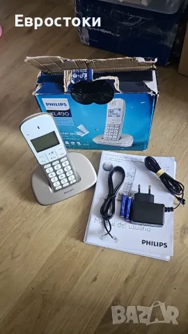 Безжичен DECT телефон Philips XL490 Съвместим със слухов апарат. Разширена защита на данните, снимка 5 - Стационарни телефони и факсове - 49960968