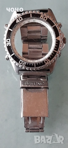 Сейко хронограф -Корпус,верижка ,стъкло без заден капак, снимка 2 - Други - 53611104
