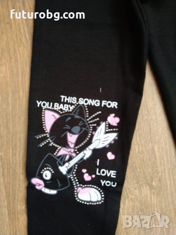 Черен ватиран клин с щампи на котки, снимка 3 - Детски клинове - 34470253