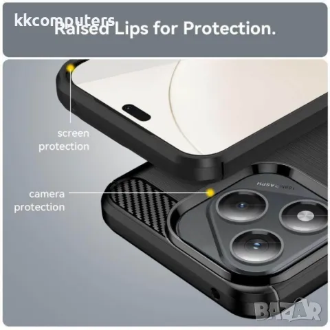 Honor 400 Lite Удароустойчив Carbon Fiber Калъф и Протектор, снимка 7 - Калъфи, кейсове - 50034809