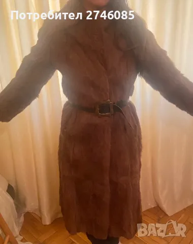 Палто заек естествен косъм