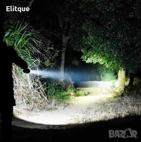 Мощно Ръчно джобно фенерче  с крушка XHP50  магнит и голяма батерия FL64, снимка 10 - Други - 52805807