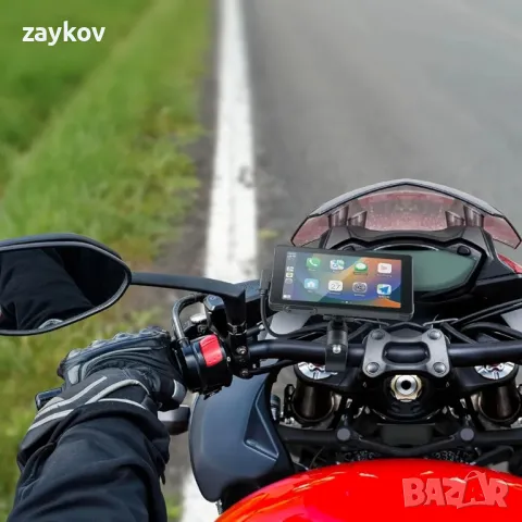 ИНТЕРФОН - Екран за мотоциклети Carplay - Android с стойка за кормило, снимка 7 - Аксесоари и консумативи - 49619221