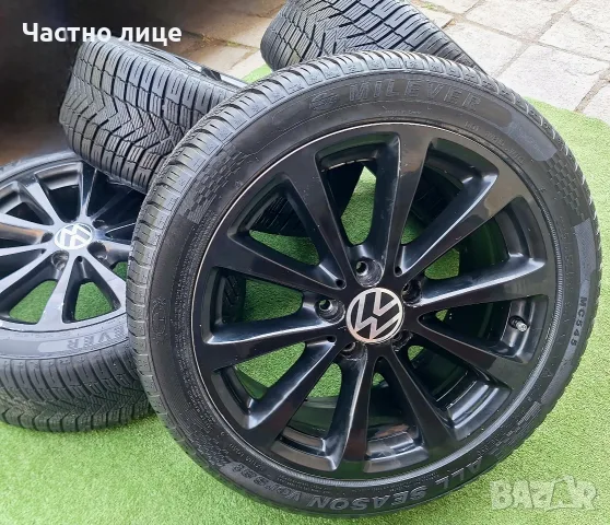 Продавам 4бр 17-ки джанти с всесезонни гуми за Фолксваген Пасат, Голф, Туран , снимка 14 - Гуми и джанти - 55772776
