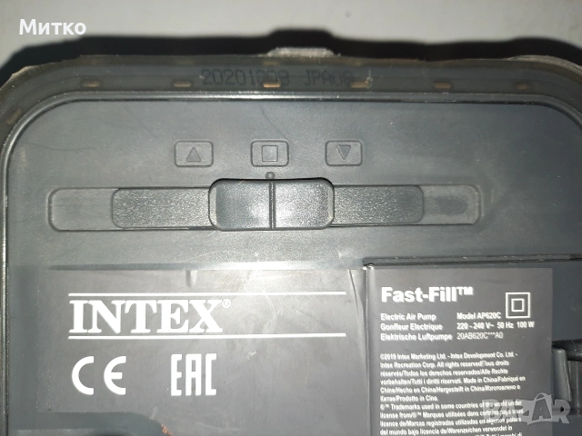 Електрическа помпа за надявам дюшек INTEX Electric Air Pump Model AP62OC, снимка 8 - Надуваеми легла - 53611955