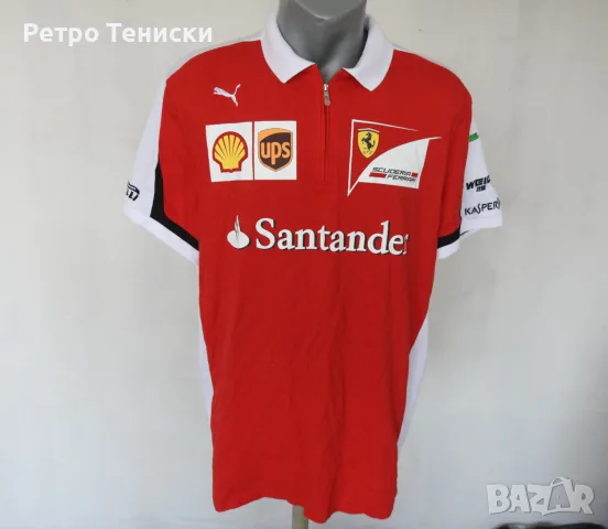 Тениска (Ferrari Mens #1) PUMA — Мъже размер XXL Червено