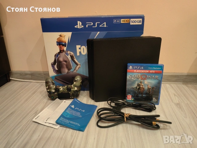 Продавам Playstation 4 Slim (PS4 Slim) + 1 бр. контролер и подарък игра