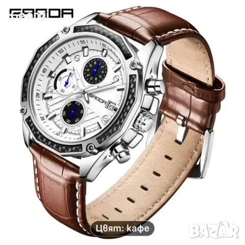 Мъжки елегантен, спортен кварцов часовник SAMDA Classic с бял инфо•циферблат !, снимка 14 - Мъжки - 49547188