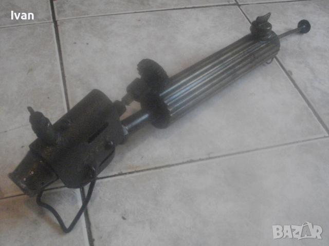 Бензинова Лампа Горелка Старо Качество НРБ-Завод "Хром"-Силистра-Отлично Състояние-Бронзова 43 см