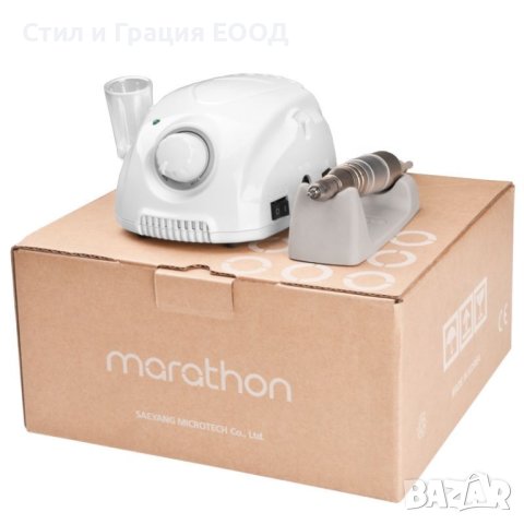Eлектрическа пила - за маникюр Marathon 3 Champion White + H200 - бяла/розова, снимка 14 - Педикюр и маникюр - 42684280
