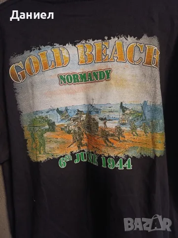 Тениска Gold Beach Nirmandy1944, снимка 5 - Тениски - 55772073