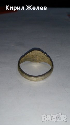 СТАРИНЕН САЧАНЕН ПРЪСТЕН с МОНОГРАМ БУКВА - Ю - МАЙСТОРСКА РЪЧНА ИЗРАБОТКА САЧАН  73501, снимка 4 - Антикварни и старинни предмети - 28987026