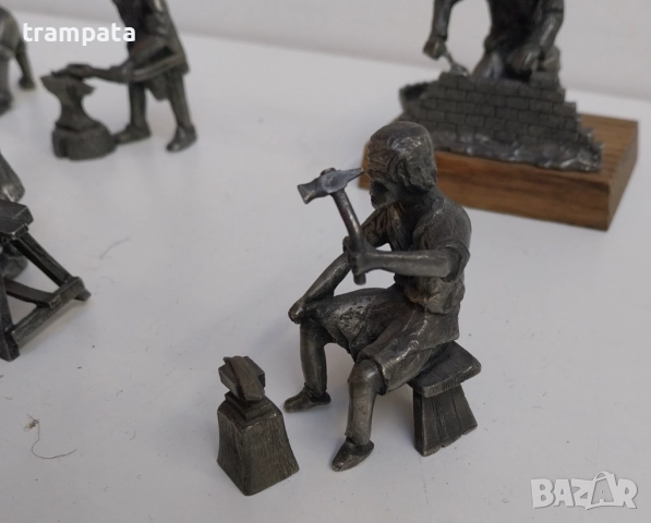 НАЙ ДОБРАТА ОФЕРТА 9 бр. ЛОТ Стари метални миниатюри фигури , професии, Daalderop , снимка 9 - Антикварни и старинни предмети - 52613524