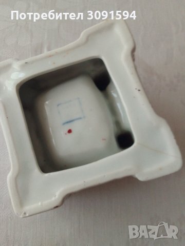  Български Стар порцеланов пепелник  Видин -Баба Вида, снимка 2 - Други ценни предмети - 44391988