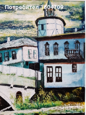 Стара картина 1972г Тодор Калпакчиев, снимка 3 - Картини - 52068277