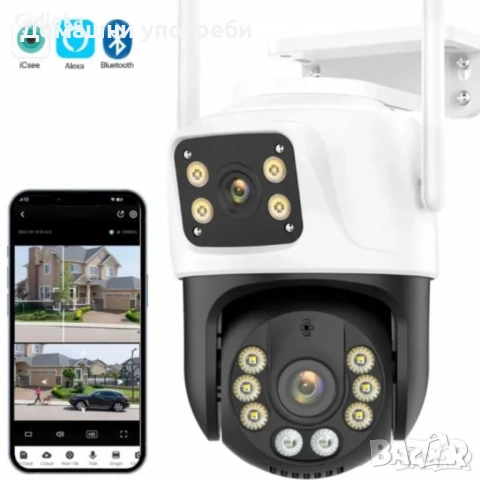 Двойна камера с AI WiFi 6 Mpx iCSee, снимка 7 - IP камери - 53132209