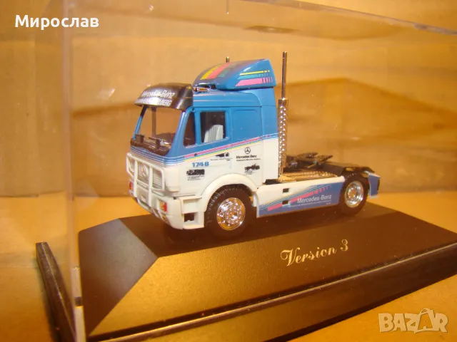 HERPA H0 1/87 MERCEDES BENZ ВЛЕКАЧ КАМИОН МОДЕЛ ИГРАЧКА, снимка 3 - Колекции - 48483617
