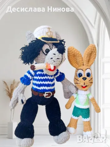 Вълкът от"Ну погоди"-ръчна изработка, снимка 14 - Плюшени играчки - 36918136